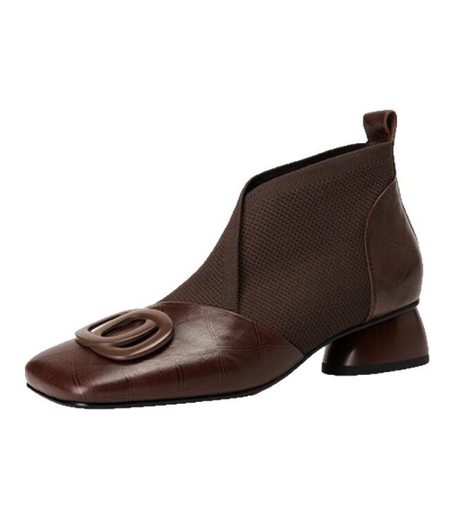 The Astrid Retro Square Toe Chunky Heel Shoes Detail – La Rose Couture Shoes & Footwear
