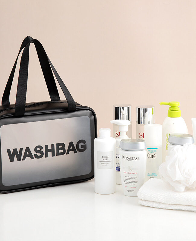 The Veronique Waterproof Transparent Pvc Toiletry Bag Detail – La Rose Couture Handbags & Clutches