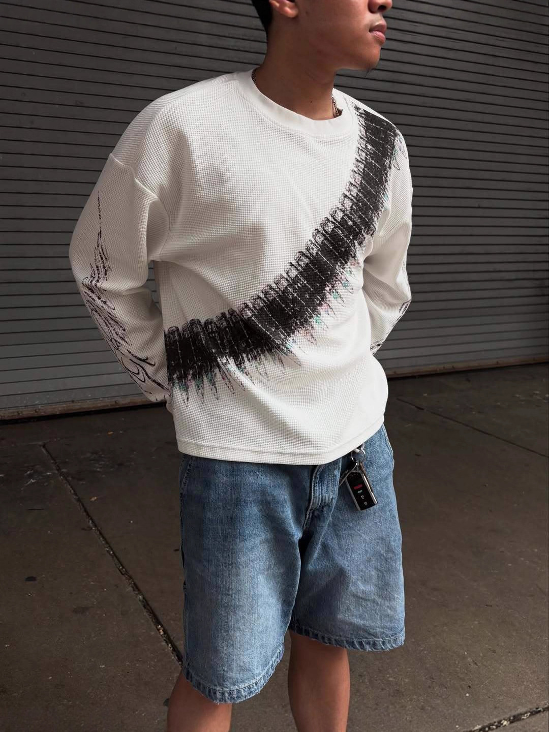 Y2K Bullet Letter Print Long Sleeve T-Shirt - Image 4