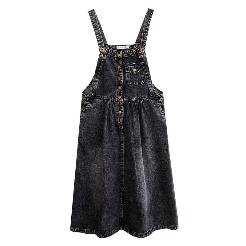Women's Slimming Denim Suspender Dress - Image 5