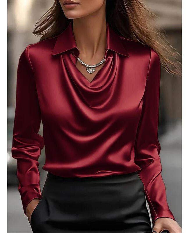 The Renee Elegant Commute Shirt Office Casual Blouse Detail – La Rose Couture Tops & Blouses