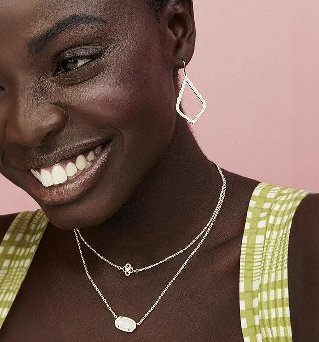 The Nina Oval Birthstone Gold Plated Necklace Detail – La Rose Couture Jewellery & Accessories