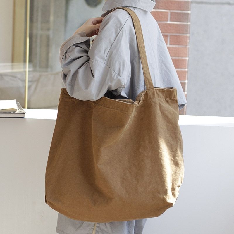 Large-capacity single-shoulder tote shopping bag