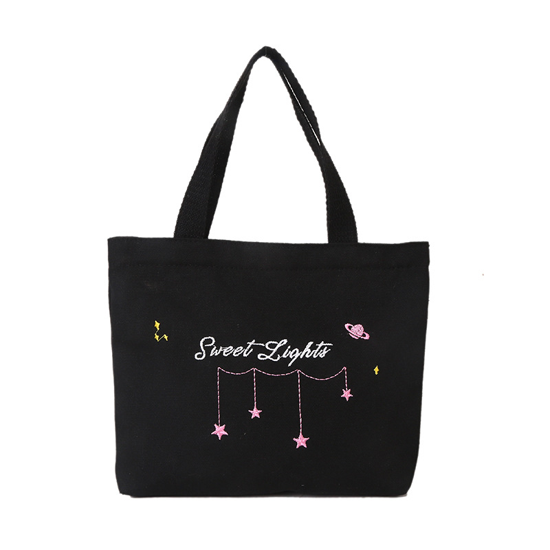 Japanese Style Canvas Letter Print Shoulder Bag - Image 3