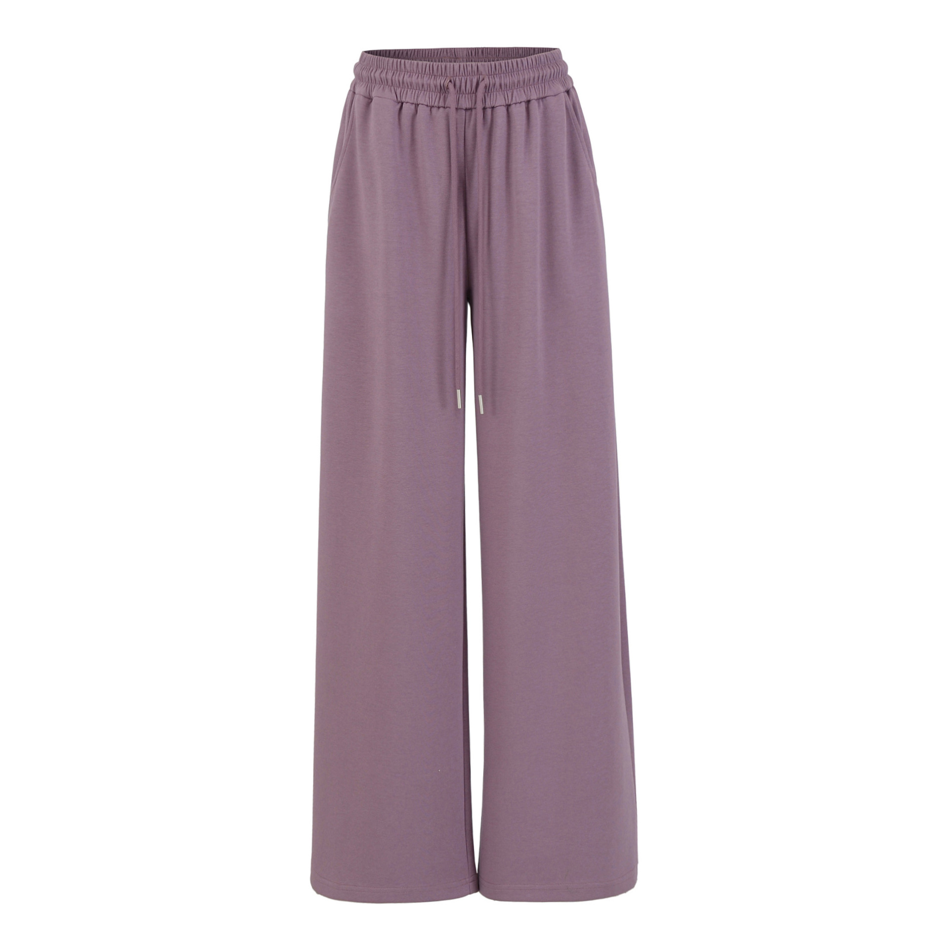 Drawstring Elastic Waist Straight Pants for Women - Image 3