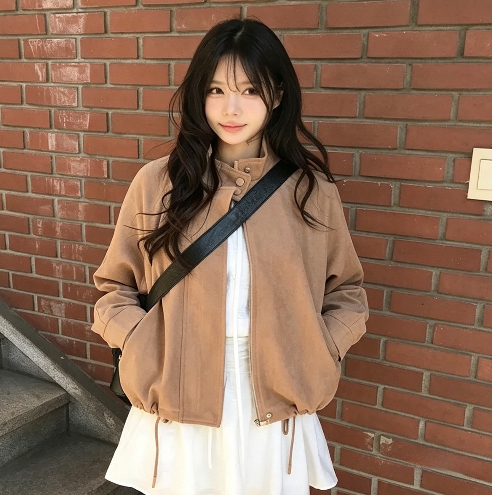 Swing Drawstring Deerskin Fleece Jacket - Image 4