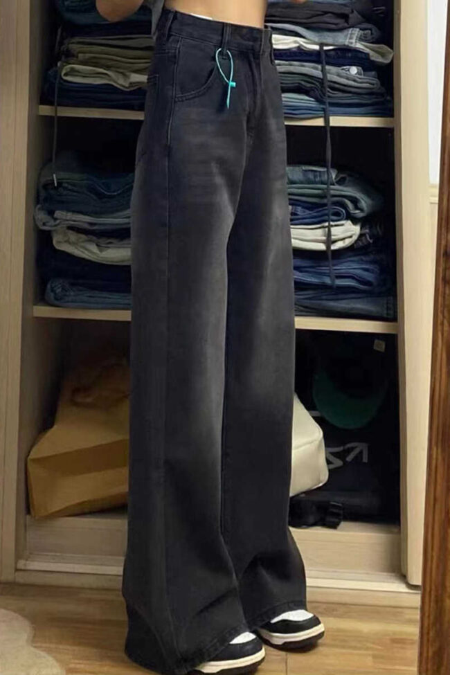 The Nina Plus Size Vintage Denim Wide Leg Pants Detail – La Rose Couture Trousers & Skirts