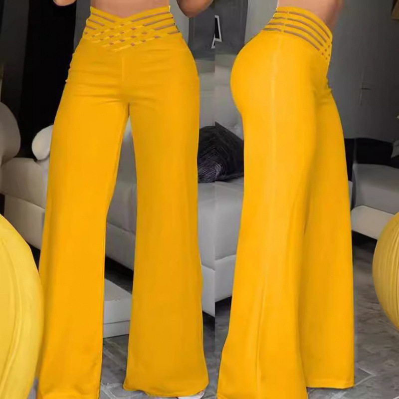 Women's High Waist Wide Leg Trousers - Image 3