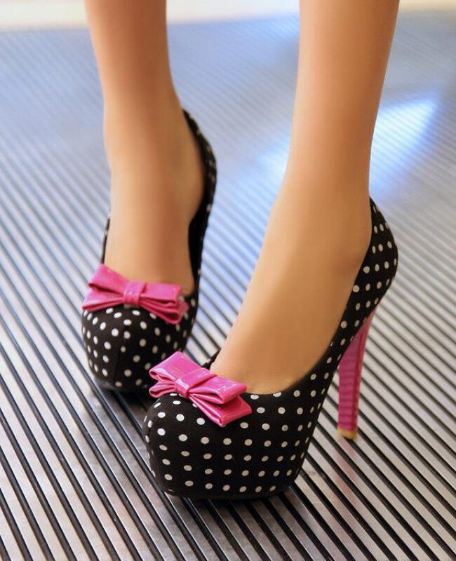 The Muriel Bow Accent High Heel Shoes Detail – La Rose Couture Shoes & Footwear