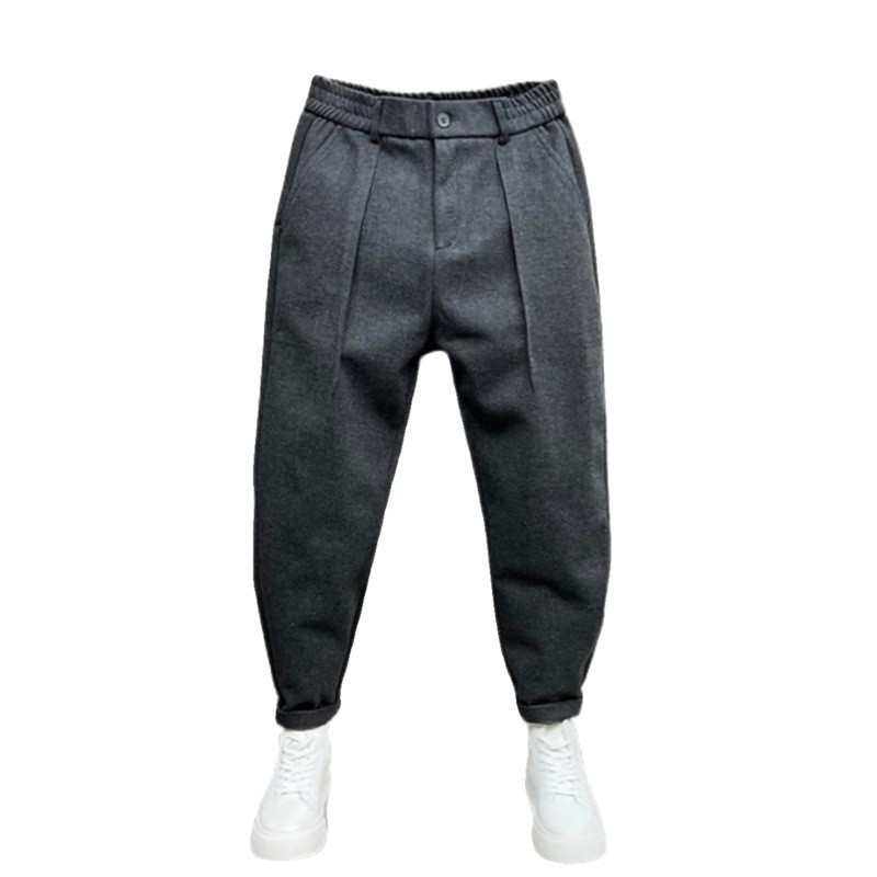 Mens Wool Blend Wide Leg Pants - Image 4