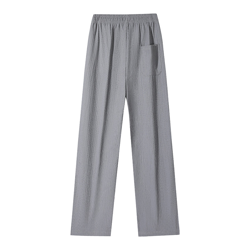 Retro Drawstring Wide Leg Casual Trousers - Image 4