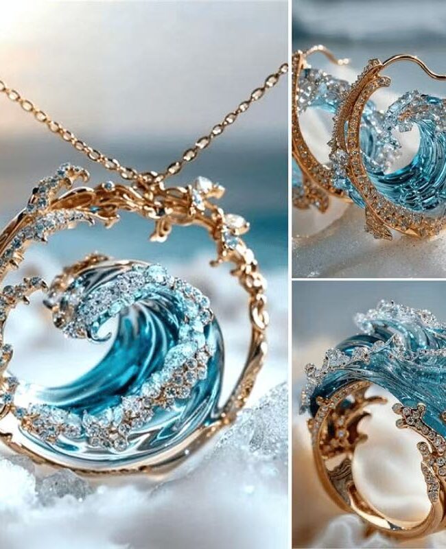 The Daphne Creative Wave Resin Decoration Jewelry Set Detail – La Rose Couture Jewellery & Accessories