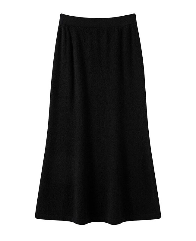 The Margot High Waist Cashmere Blend a Line Long Skirt Detail – La Rose Couture Trousers & Skirts