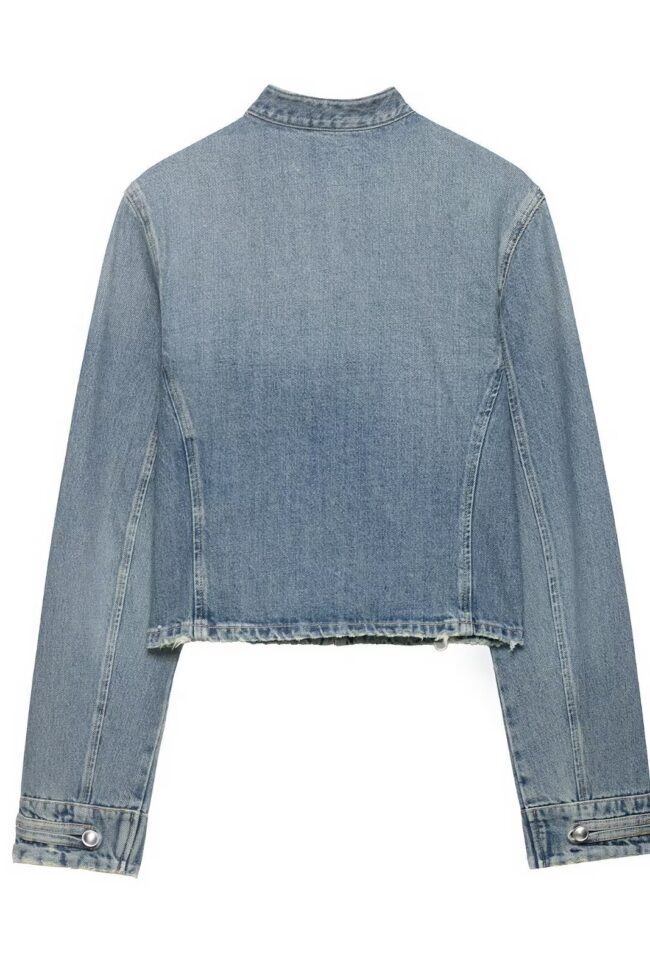 The Emmanuelle Denim Jacket and Shorts Set Detail – La Rose Couture Coats & Jackets