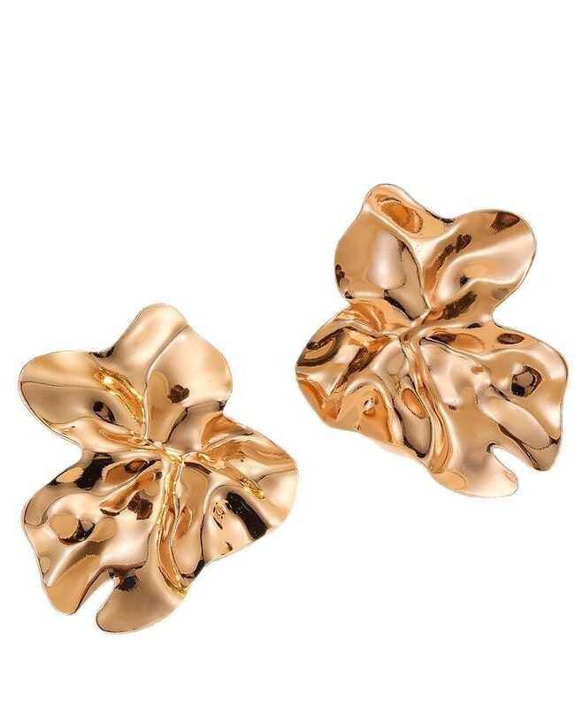 The Clothilde Lava Fold Texture Stud Earrings Detail – La Rose Couture Jewellery & Accessories