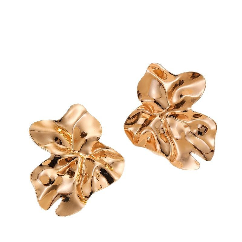 Lava fold texture stud earrings - Image 4