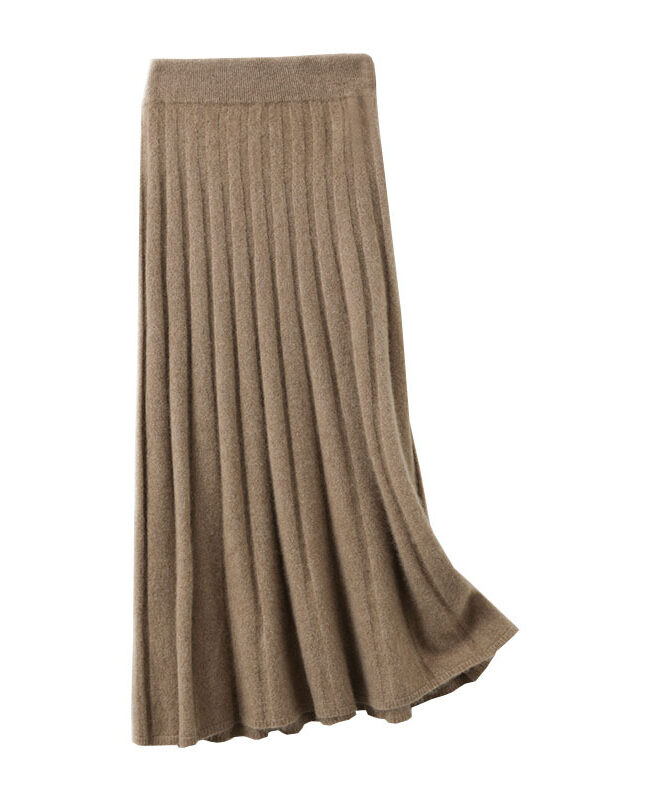 The Cecile Pure Wool Pleated Midi Skirt Detail – La Rose Couture Trousers & Skirts