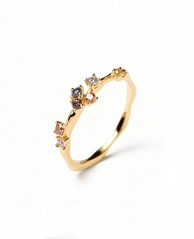The Pascaline Adjustable Open Zirconium Ring with Simulated Diamonds – La Rose Couture Jewellery & Accessories