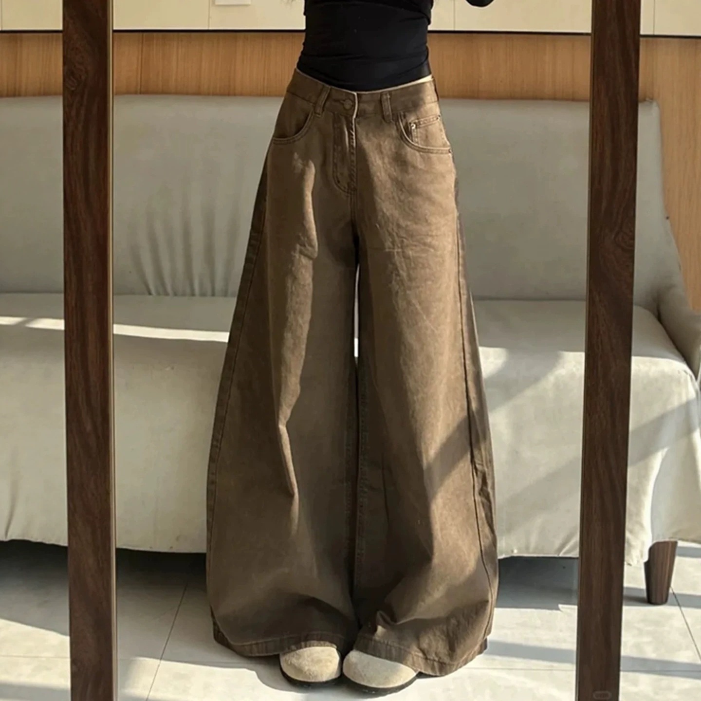 Womens Wide Leg Casual Pants