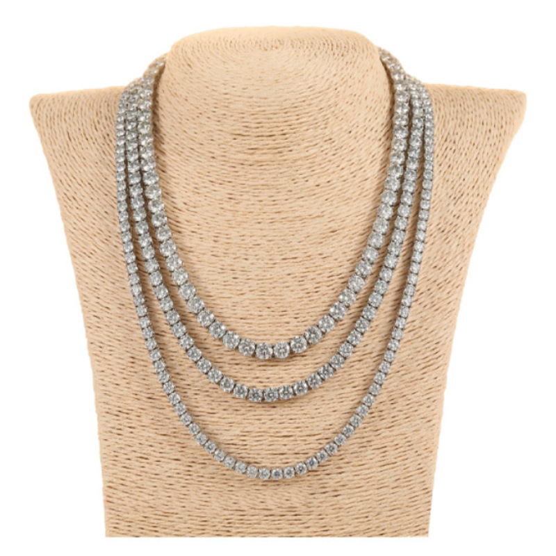 Rhinestone Single Row Necklace - Image 3