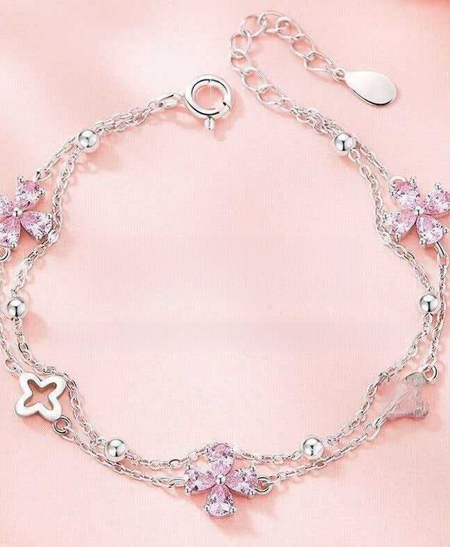 The Florine Four Leaf Clover Stackable Bracelet – La Rose Couture Jewellery & Accessories