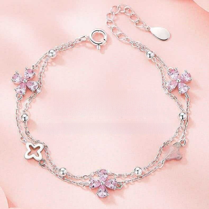 Four Leaf Clover Stackable Bracelet