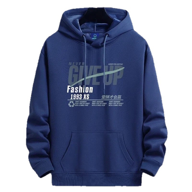 Mens Fleece Lined Hooded Sweatshirt - Image 2
