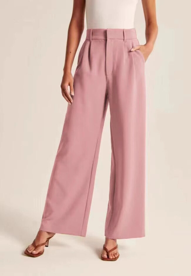 The Pascaline High Waist Wide Leg Pants Detail – La Rose Couture Trousers & Skirts