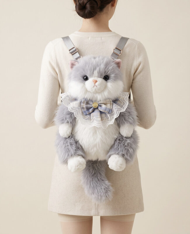 The Gisele Simulated Animal Plush Backpack with Music Box Detail – La Rose Couture Handbags & Clutches