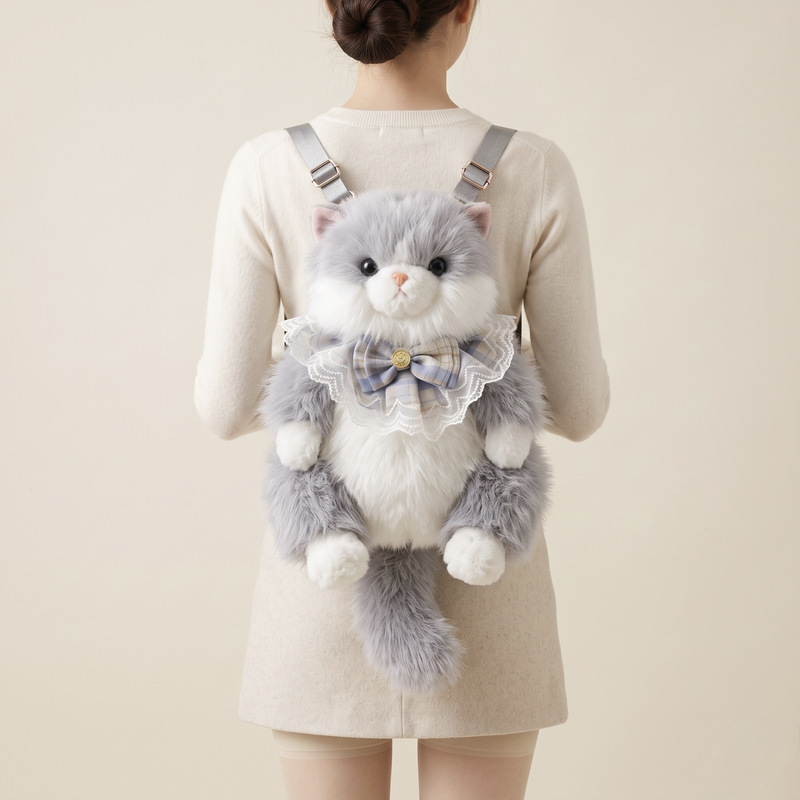 Simulated Animal Plush Backpack with Music Box - Image 5