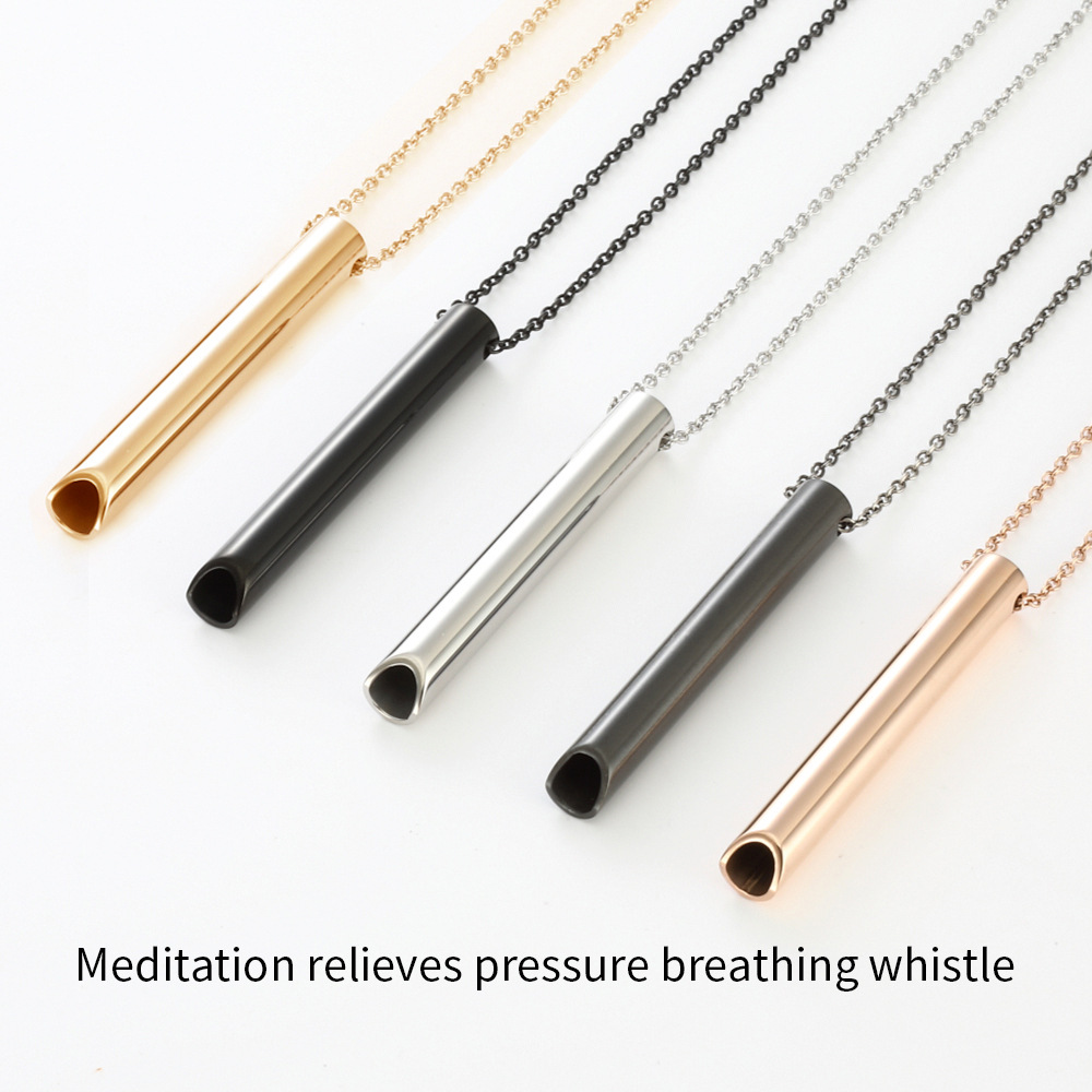 Adjustable Breathing Meditation Whistle Necklace - Image 2