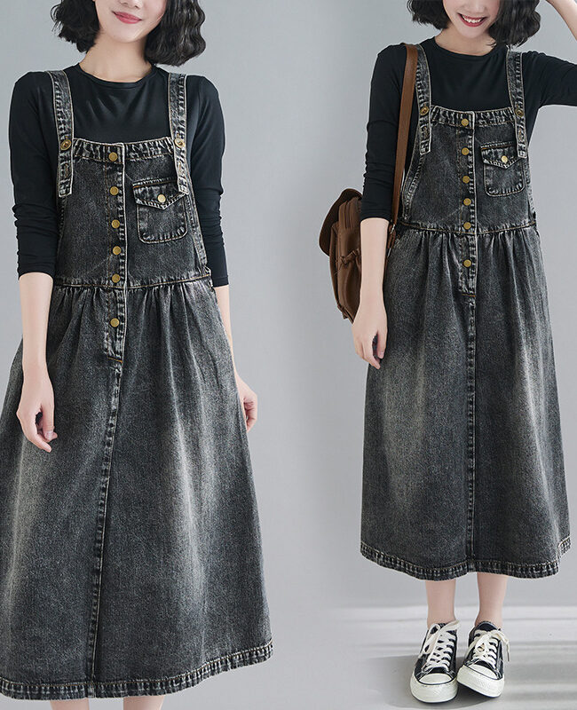 The Chloe Slimming Denim Suspender Skirt – La Rose Couture Trousers & Skirts