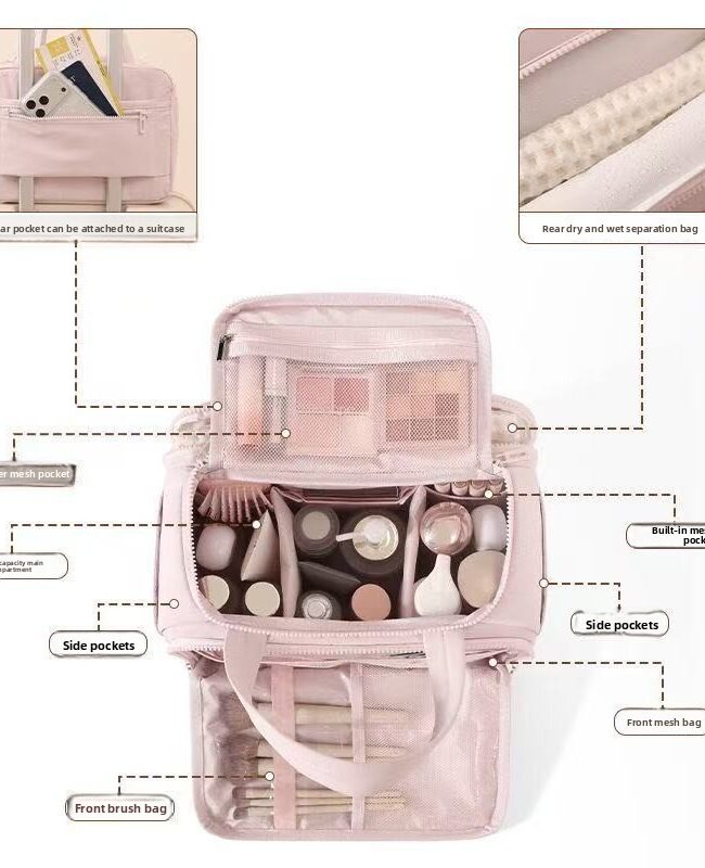 The Faustine Quilted Travel Makeup Bag Detail – La Rose Couture Handbags & Clutches