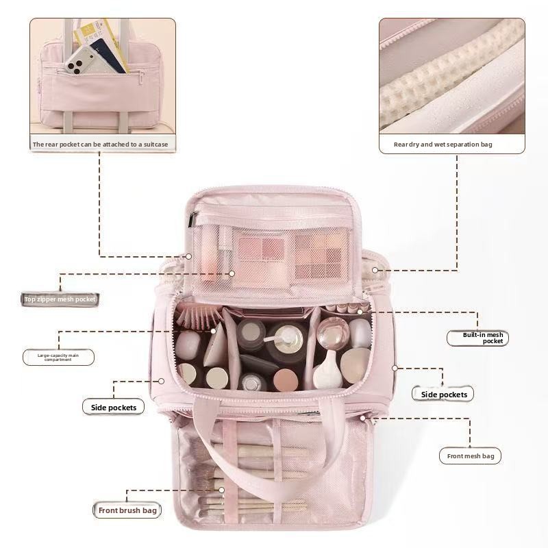 Quilted Travel Makeup Bag - Image 4