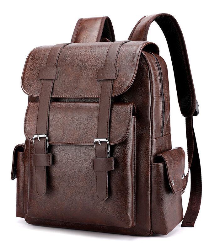 The Cecile Soft Pu Unisex Laptop Backpack Detail – La Rose Couture Handbags & Clutches