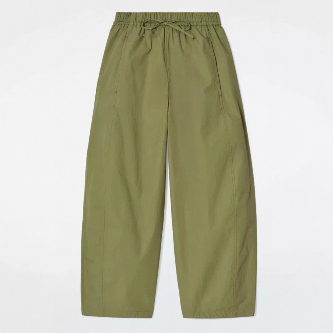 Womens Casual Elastic Waist Cotton Pants