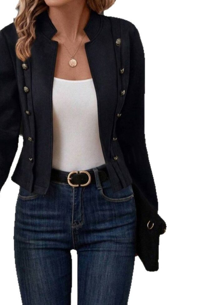 The Amandine Retro Suede Double Breasted Coat Detail – La Rose Couture Coats & Jackets