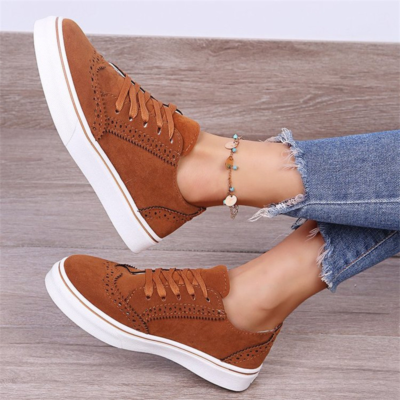 Casual Lace-Up Flat Sole Women Shoes - Image 3