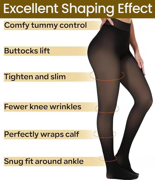 The Amelie Fleece Lined Shaping Pantyhose Detail – La Rose Couture Trousers & Skirts