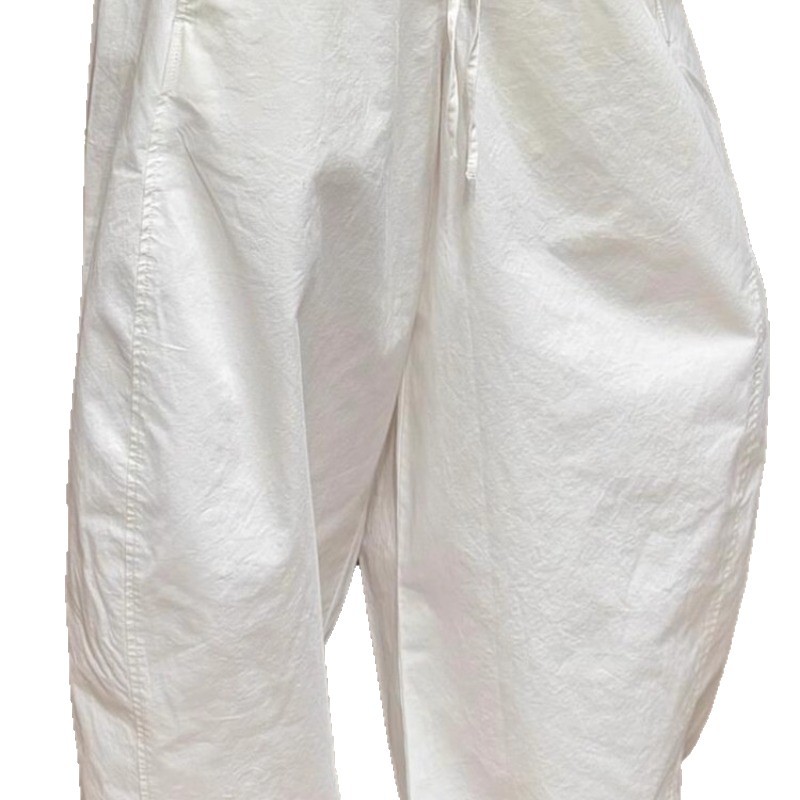 Womens Wide-Leg Drawstring Elastic Waist Casual Pants - Image 4