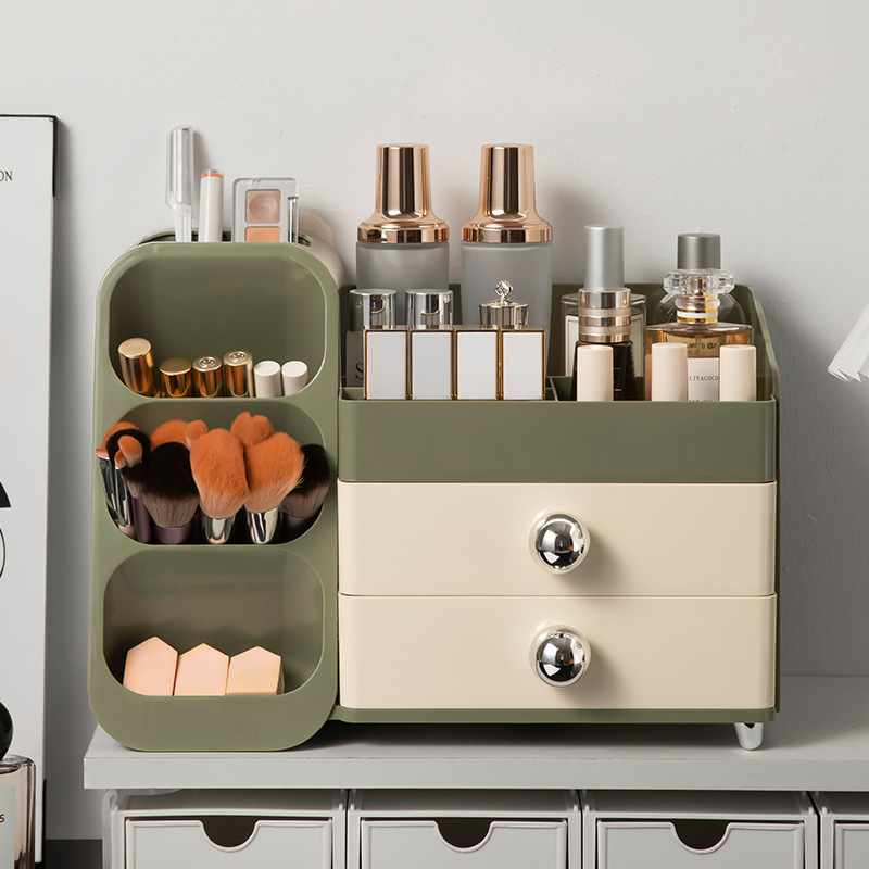 Multi Compartment Cosmetic Organizer Storage Box - Image 2