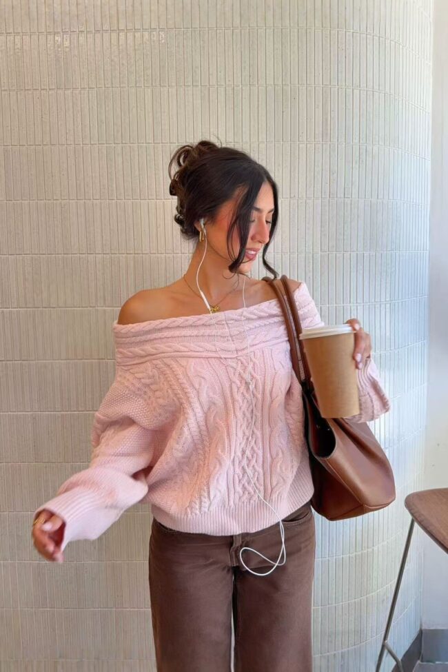 The Tatiana Knit Sweater Detail – La Rose Couture Coats & Jackets