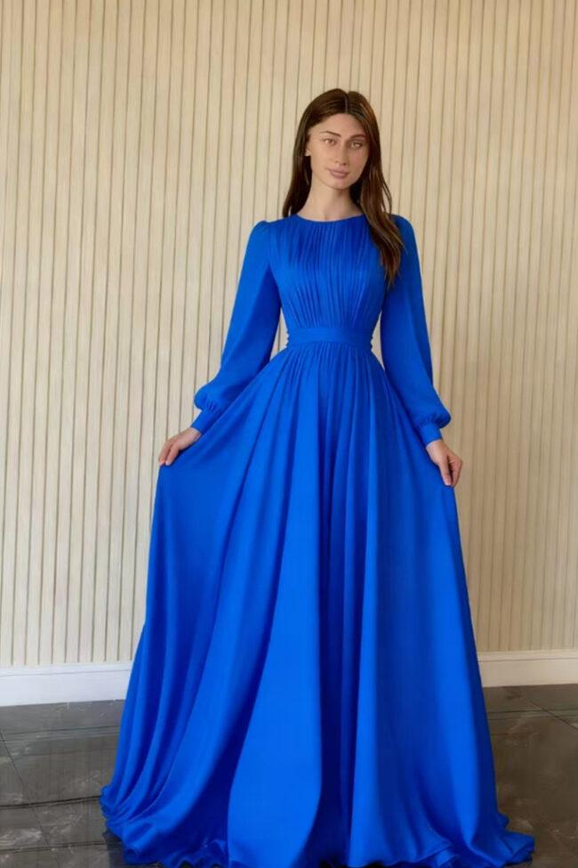 The Daphne French Palace Style Chiffon Flared Princess Dress Detail – La Rose Couture Dresses & Gowns