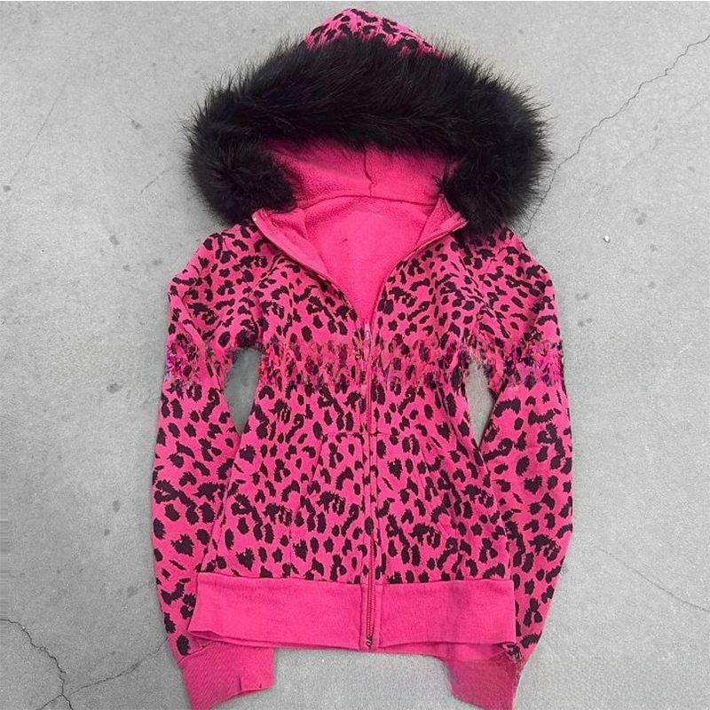 Womens Rabbit Hair Blend Zipper Jacket - Image 5