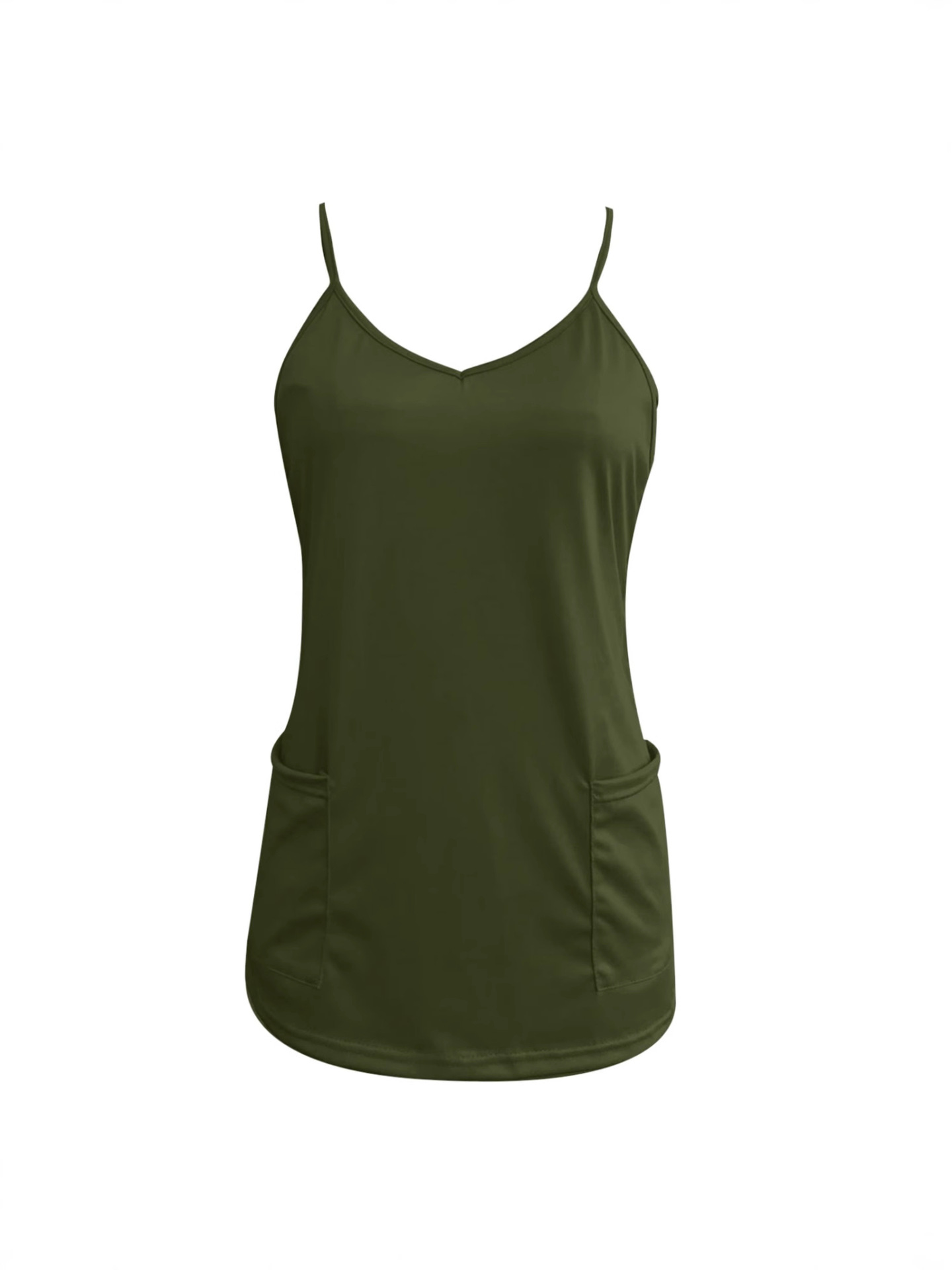 Solid-color halter-neck dress for ladies - Image 2