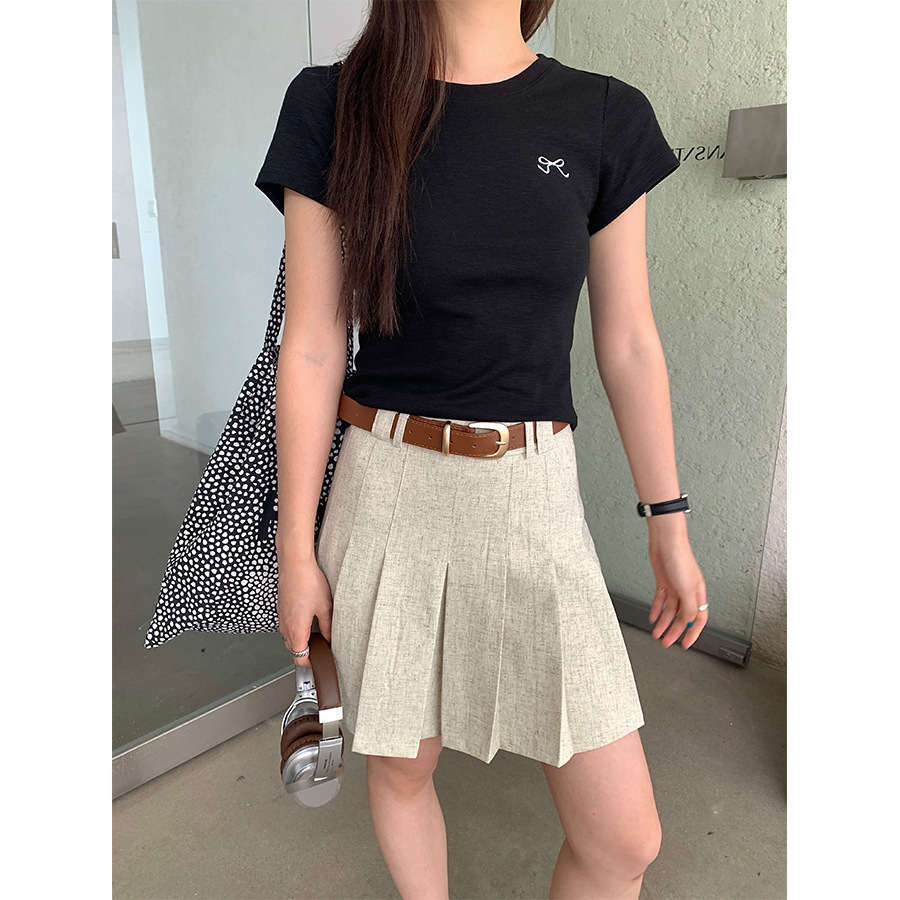 Preppy Style A-Line Pleated Skirt for Women - Image 5