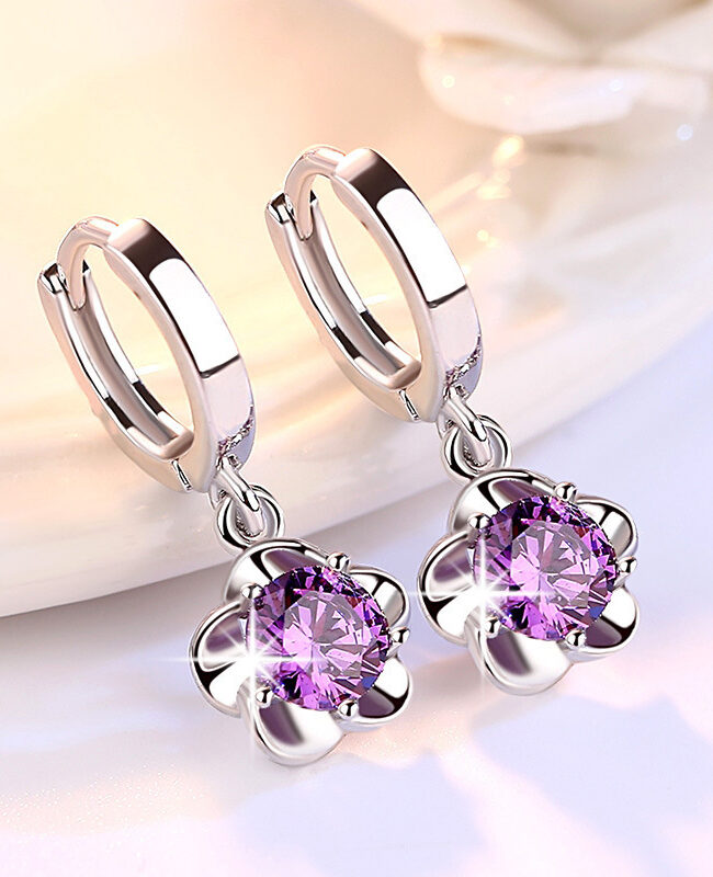 The Ariane Elegant Zircon Plum Blossom Drop Earrings – La Rose Couture Jewellery & Accessories