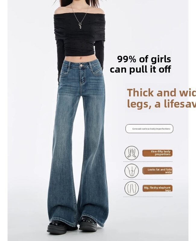 Vintage High Waisted Flared Denim Jeans Detail – La Rose Couture Trousers & Skirts