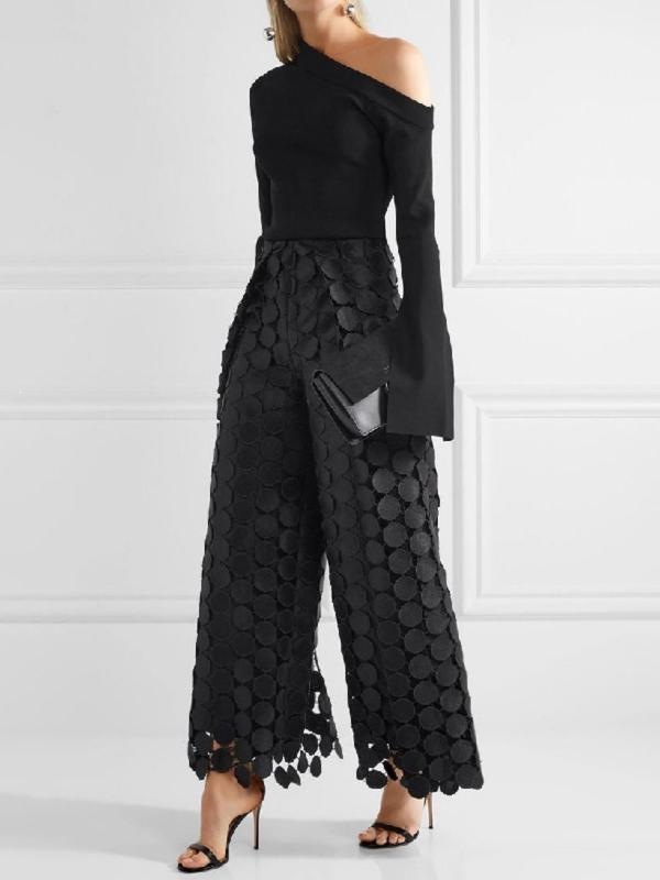 Womens Wide Leg Cropped Pants - Image 5