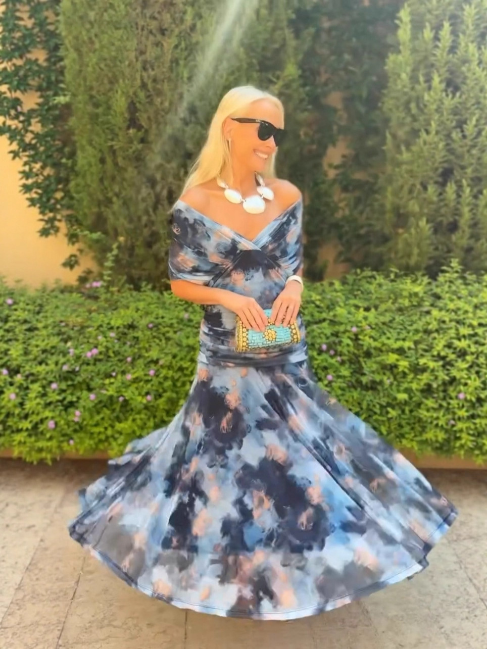 Floral Print Mesh Dress - Image 5